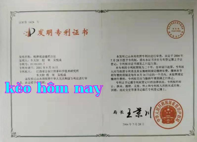 Bằng khen bằng sáng chế
